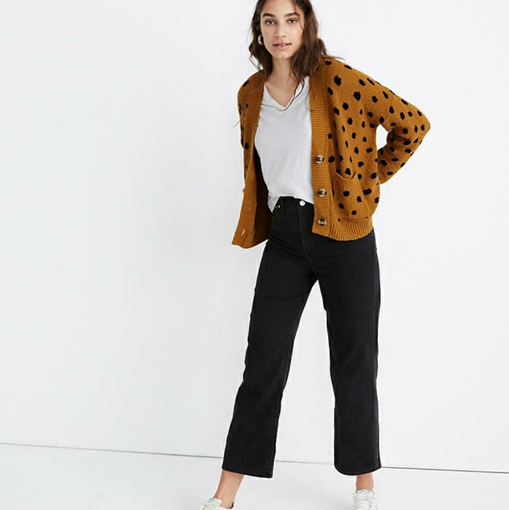 Madewell Hillview Cardigan Sweater Painted Spots